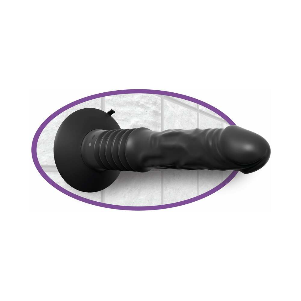 Anal Fantasy Elite Vibrating Ass Fucker 12 inches Thrusting Dildo With Suction Cup Black