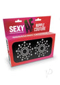 Sexy AF Nipple Couture Silicone Pasties Iridescent Crystals packaging featuring shimmering designs and a bold color scheme.