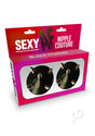 Sexy AF Nipple Couture Silicone Pasties Black Studded packaging showcasing eye-catching design and bold studded accents.