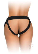 King Cock Elite Vibrating Body Dock Kit 8 Inch Vanilla harness design with adjustable straps for enhanced hands-free play.