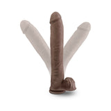Au Naturel Daddy 14 inches Posable Dual Density Dildo with Balls Brown