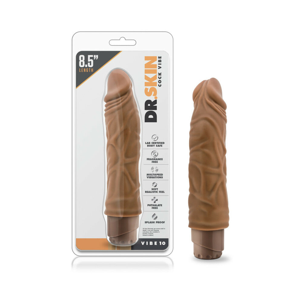 Dr. Skin Vibe 10 Realistic 8.5 inches Vibrating Dildo Tan