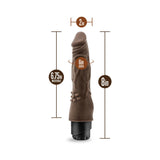Dr. Skin Vibe 4 Realistic 8 inches Vibrating Dildo Brown