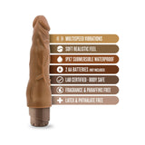 Dr. Skin Vibe 4 Realistic 8 inches Vibrating Dildo Tan