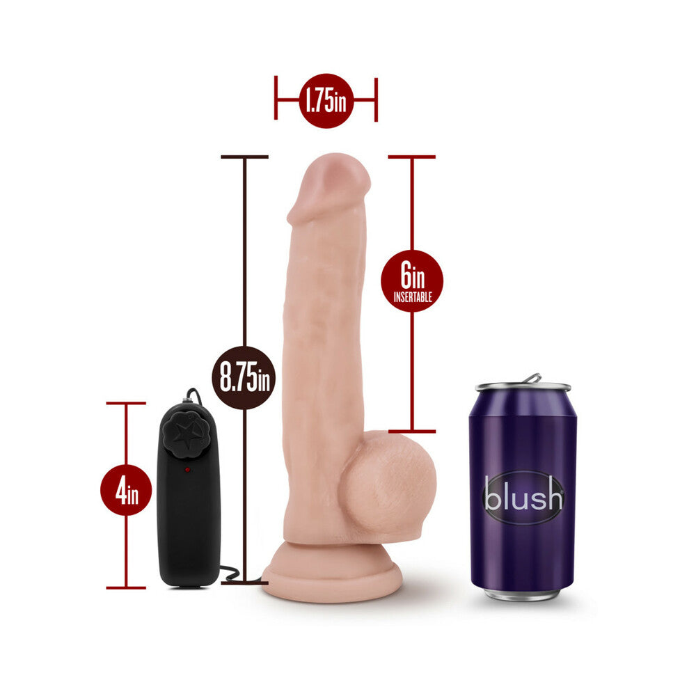 Dr. Skin Dr. Jay Realistic 8.75 inches Vibrating Dildo with Balls Beige