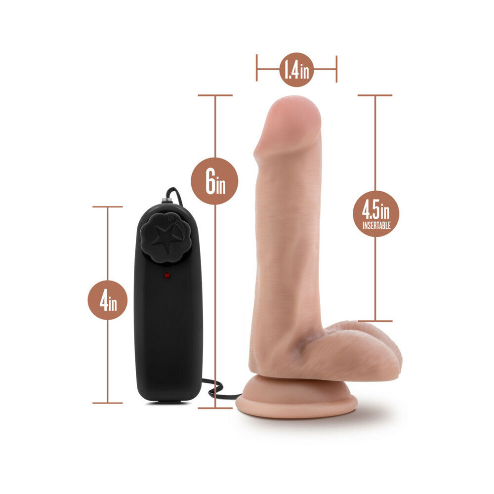 Dr. Skin Dr. Rob Realistic 6 inches Vibrating Dildo with Balls Beige