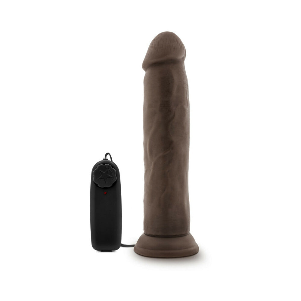 Dr. Skin Dr. Throb Realistic 9.5 inches Vibrating Dildo Brown