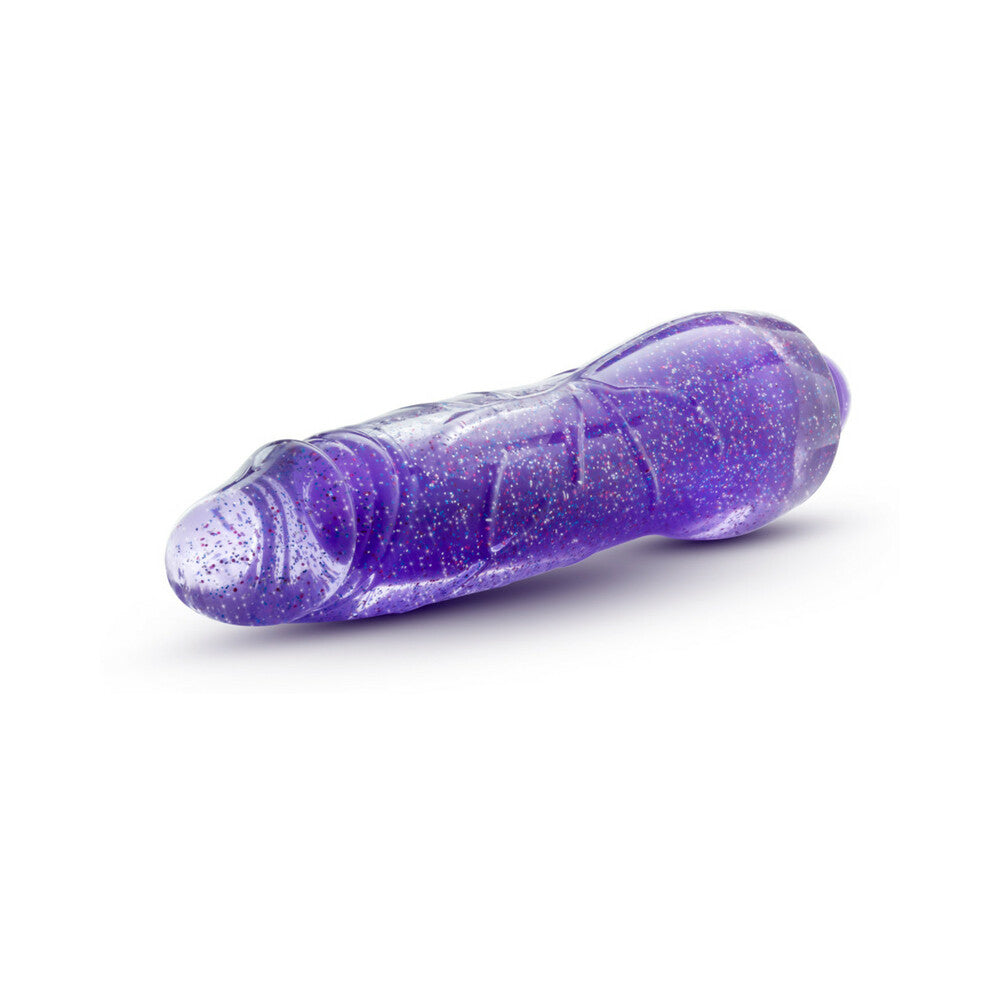 Glow Dicks Molly Color Changing 8 inches Vibrating Dildo Glitter Purple