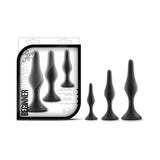 Blush Luxe 3-Piece Silicone Beginner Plug Kit Black