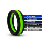 Blush Performance Silicone Go Pro Cock Ring Black/Green/Black