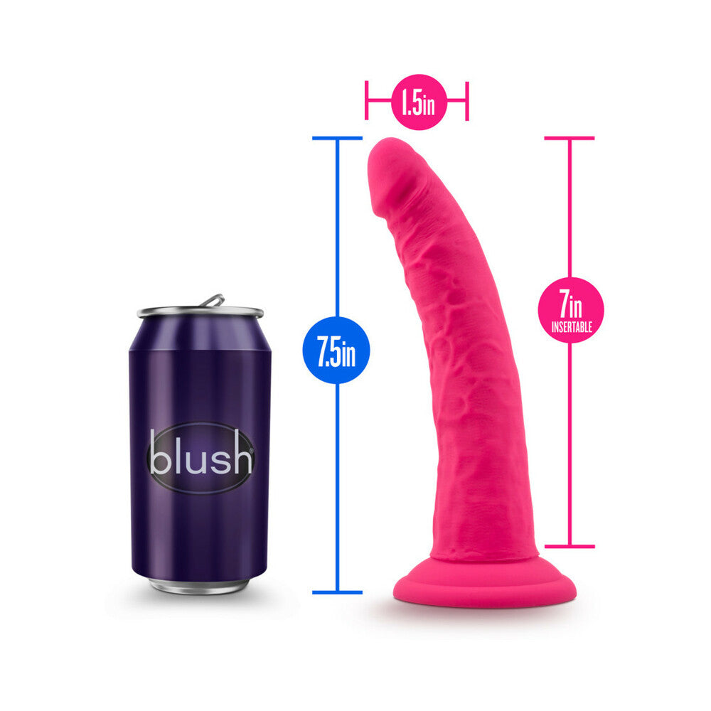 Blush Ruse Jimmy Realistic 7.5 inches Silicone Dildo with Suction Cup Hot Pink