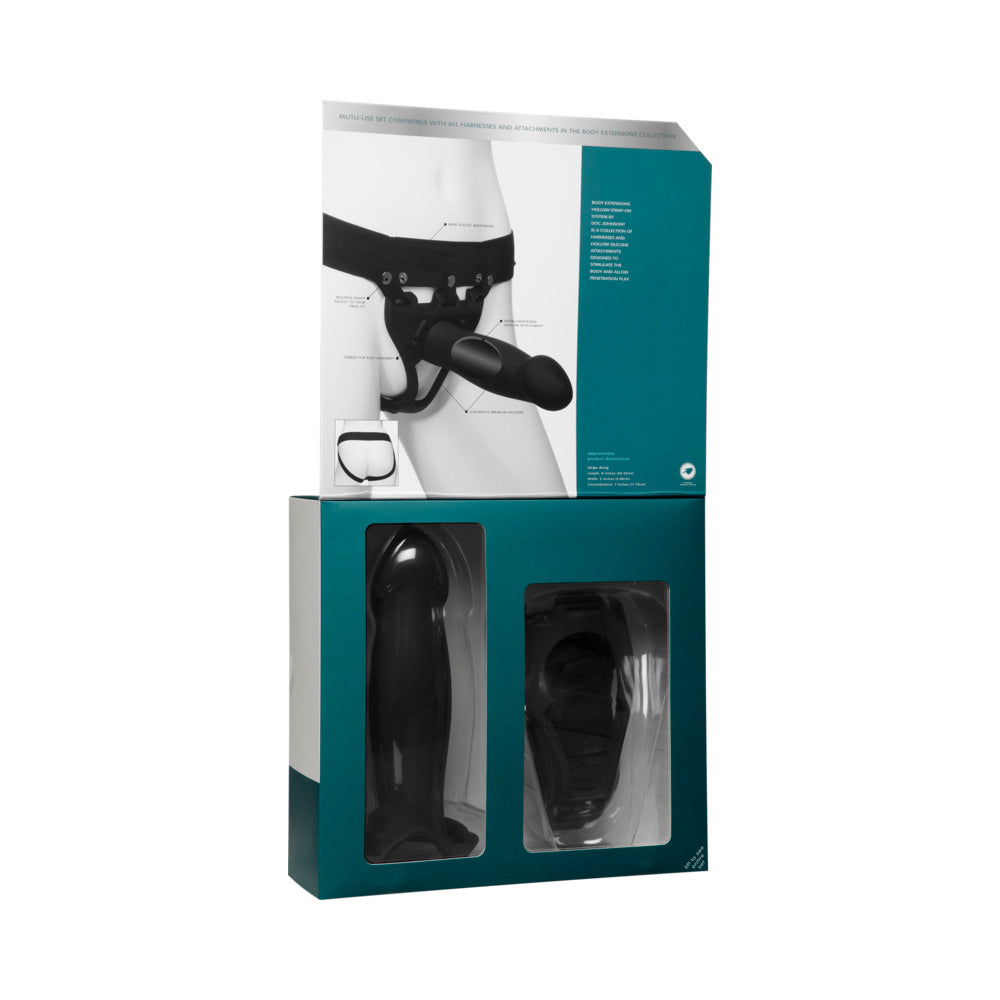 Be Bold Body Extensions Hollow Bulbed Strap-On 2-Piece Set Black
