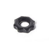 Rock Solid The Gear Cock Ring Black, industrial-shaped ring for firmer erections, gear-inspired design.