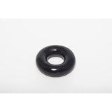 Rock Solid Donut 3X Stretchy Cock Ring Black on a white background, showcasing its smooth classic design.