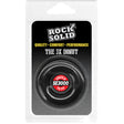 Rock Solid Donut 3X Stretchy Cock Ring Black packaging featuring quality comfort performance and stretch to fit design.