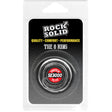 Rock Solid O Ring Cock Ring Clear packaging showcasing quality, comfort, and performance with stretchy fit design.