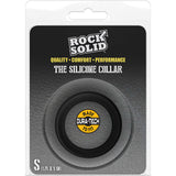 Rock Solid Collar Small Black packaging featuring a premium silicone collar designed for quality, comfort, and performance.
