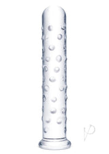 Glas Extra Large Glass Dildo 10 inch Clear with smooth, textured shaft for stimulating pleasure.