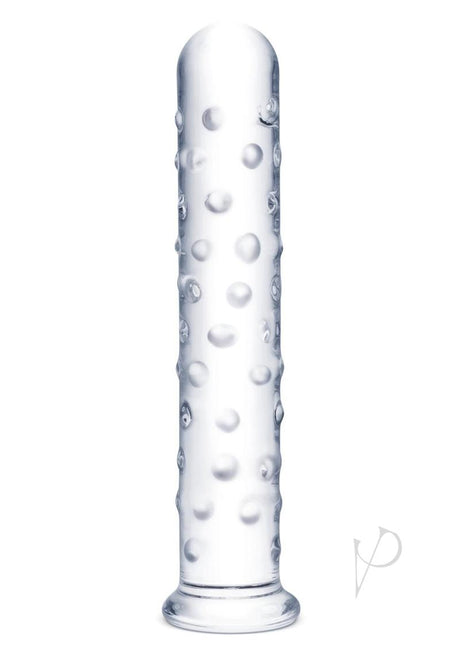 Glas Extra Large Glass Dildo 10 inch Clear with smooth, textured shaft for stimulating pleasure.