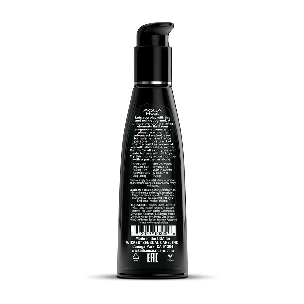 Wicked Aqua Heat Water-Based Warming Lubricant 4 oz