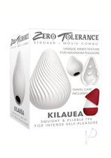 Zero Tolerance Kilauea Volcano Stroker White Red packaging showcasing its unique design and features for pleasure.