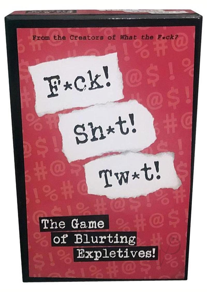 Kheper Games F*ck Sh*t Tw*t Adult Card Game box featuring the titles and gameplay description.