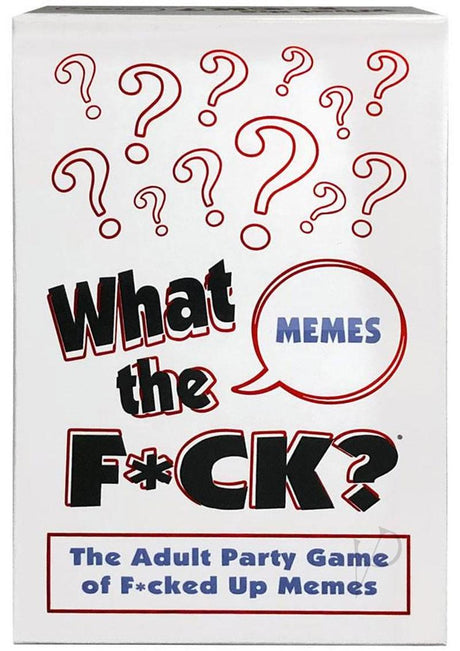 What the F*ck Memes Adult Party Card Game box featuring raunchy humor and meme challenges for gatherings.
