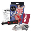 Play With Me Wicked Couples Lingerie Kit featuring sexy attire and playful guidance for a passionate evening.