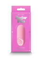 Sugar Pop Harmony Rechargeable Silicone Mini Vibrator Pink packaging with floral design and vibrant pink color.