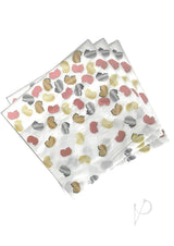 Glitterati Boobie Party Napkins 8 per Pack Multicolor with playful boobie prints in shimmering colors.