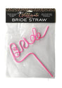 Glitterati Bride Twisty Straw Pink in packaging, perfect accessory for bride-to-be celebrations
