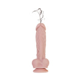 Evolved Big Shot Rechargeable Vibrating 8 inches Silicone Squirting Dildo Beige