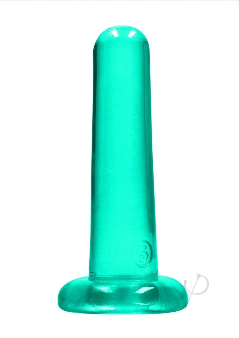 RealRock Crystal Clear Dildo with Suction Cup 5.3 inch in a beautiful transparent design for pleasure.