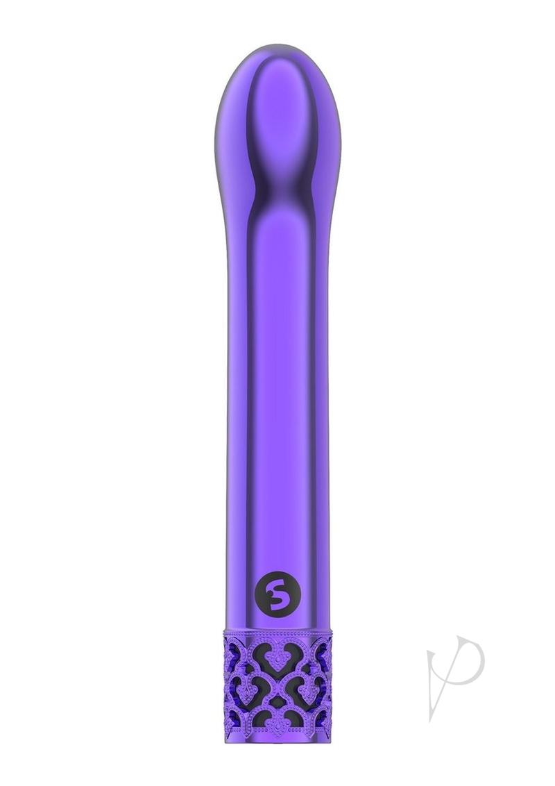 Royal Gems Jewel Rechargeable Bullet Purple sleek design with elegant jewel-inspired silhouette in vibrant purple.