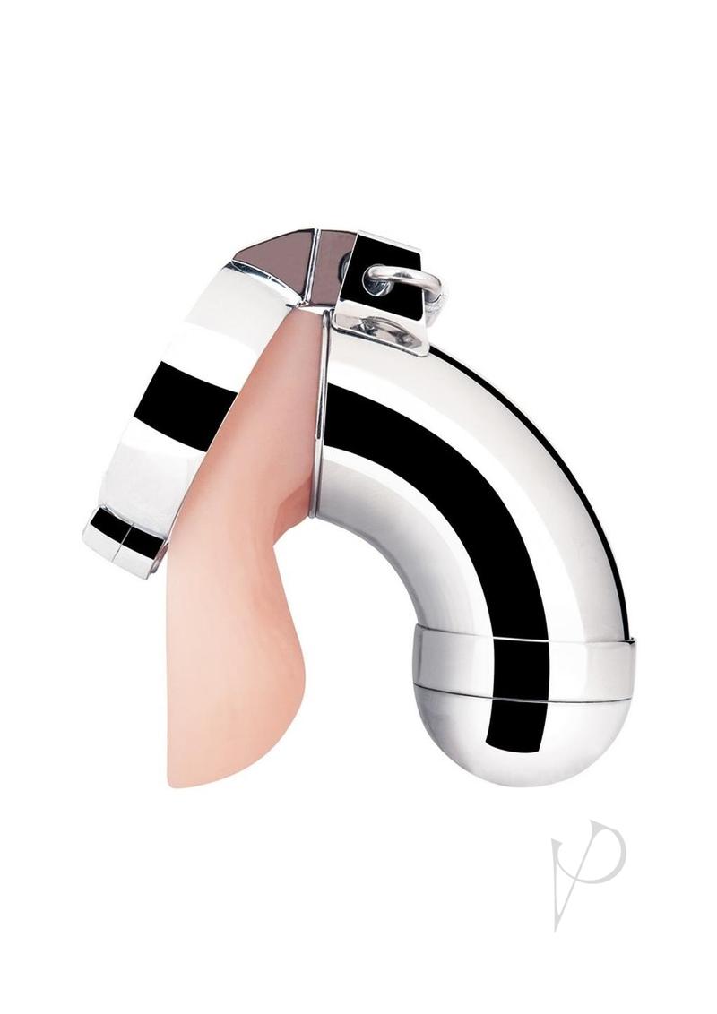Total Submission Cage Stainless Steel metal chastity device for couples exploring control and denial.