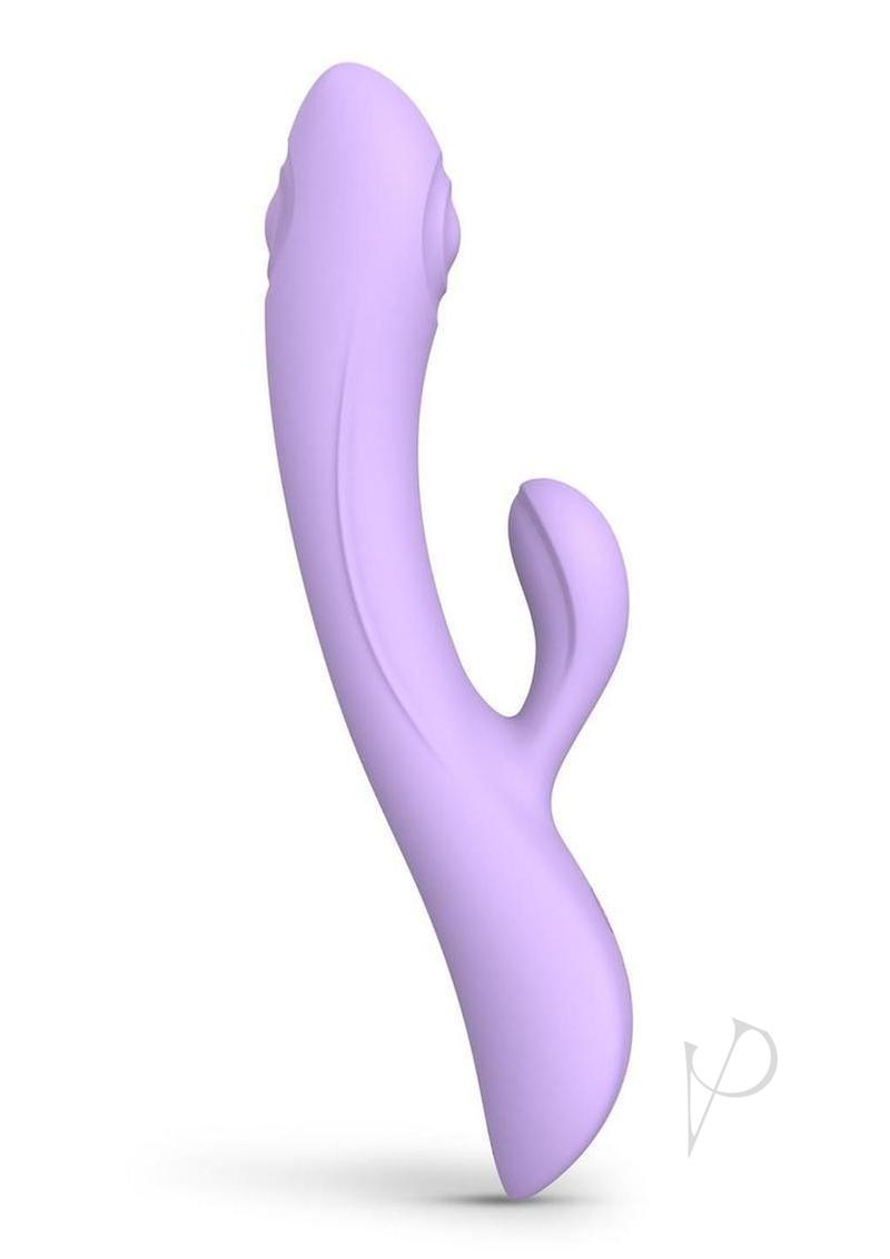 Bunny and Clyde Silicone Rabbit Vibrator Viva Mauve in elegant mauve color, designed for dual stimulation.