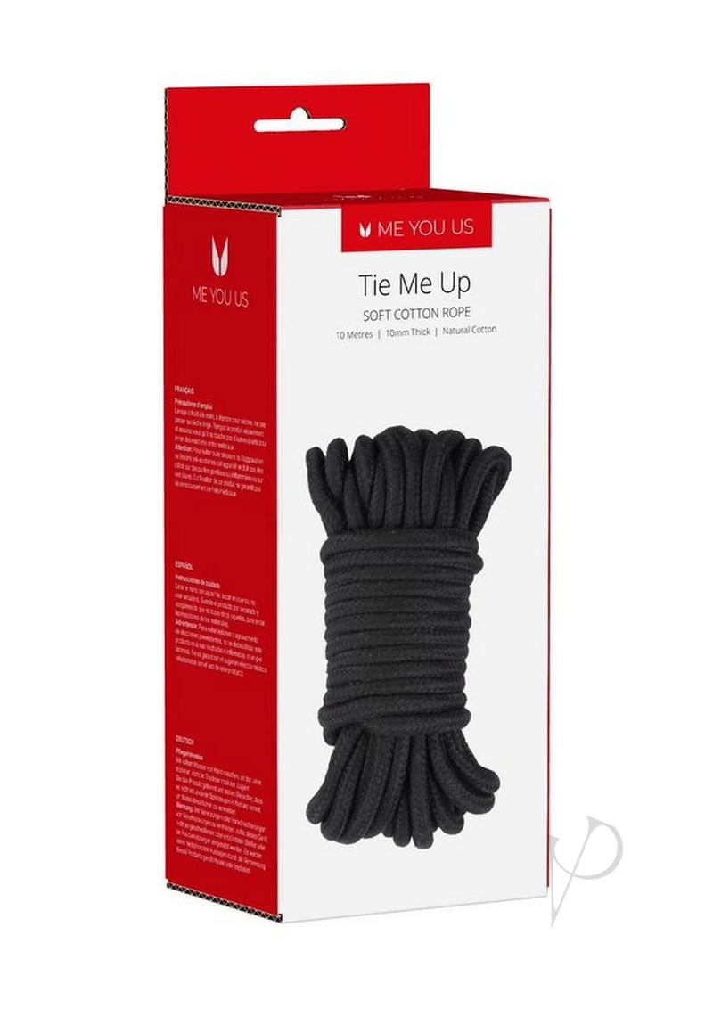 Me You Us Tie Me Up Rope 10 Meter Cotton Black packaging with soft cotton rope.