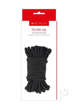 Me You Us Tie Me Up Rope 10 Meter Cotton Black packaged with information about its features.
