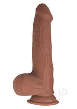 Realcocks Dual Layered Uncut Slider Dildo 9 inch Caramel with life-like design and bendable feature.