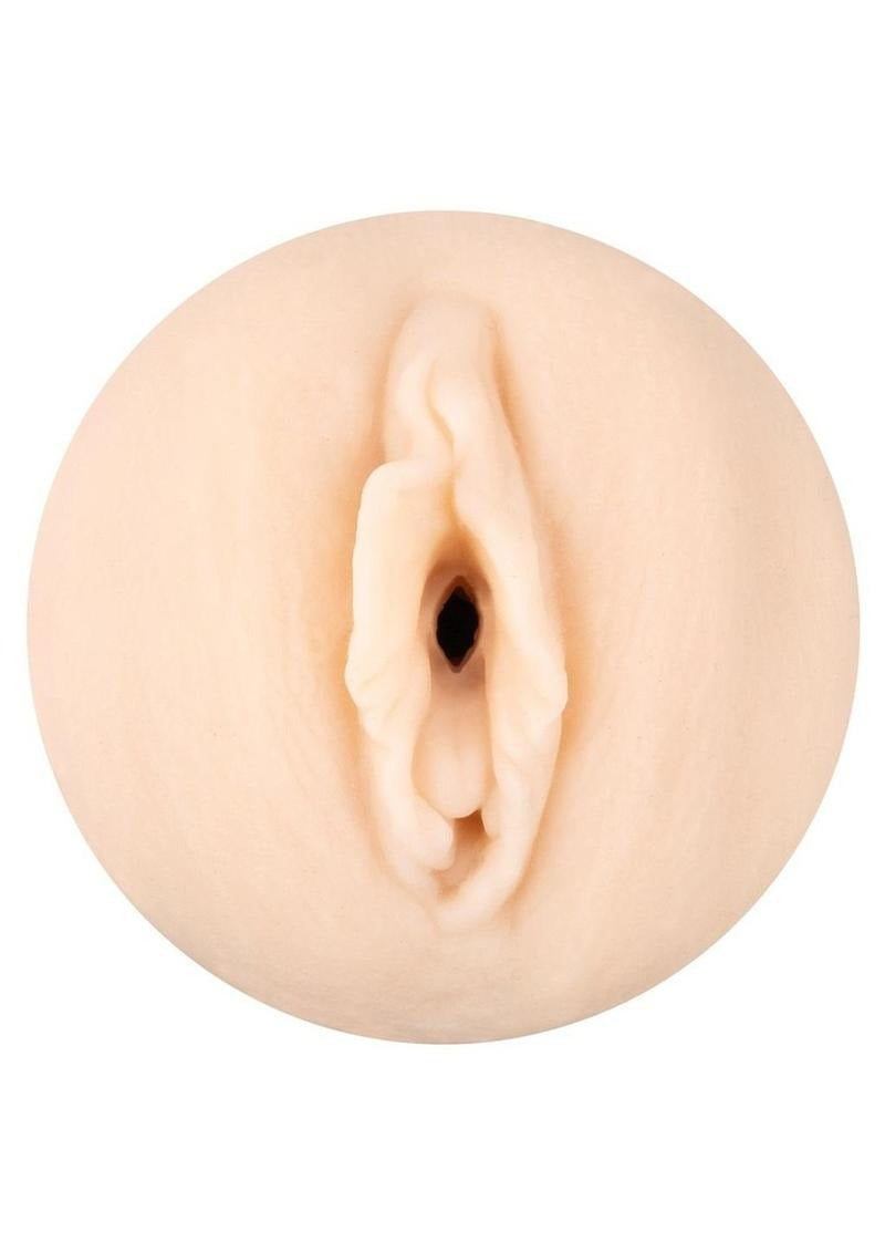Star Stroker Nina Elle Pussy Stroker Hard Case Vanilla realistic pleasure sleeve molded in lifelike material.
