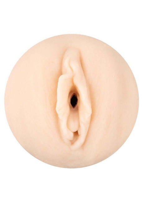 Star Stroker Nina Elle Pussy Stroker Hard Case Vanilla realistic pleasure sleeve molded in lifelike material.