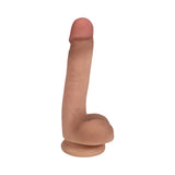 Curve Toys Easy Riders 7 inches Dual Density Dildo with Balls & Suction Cup Beige