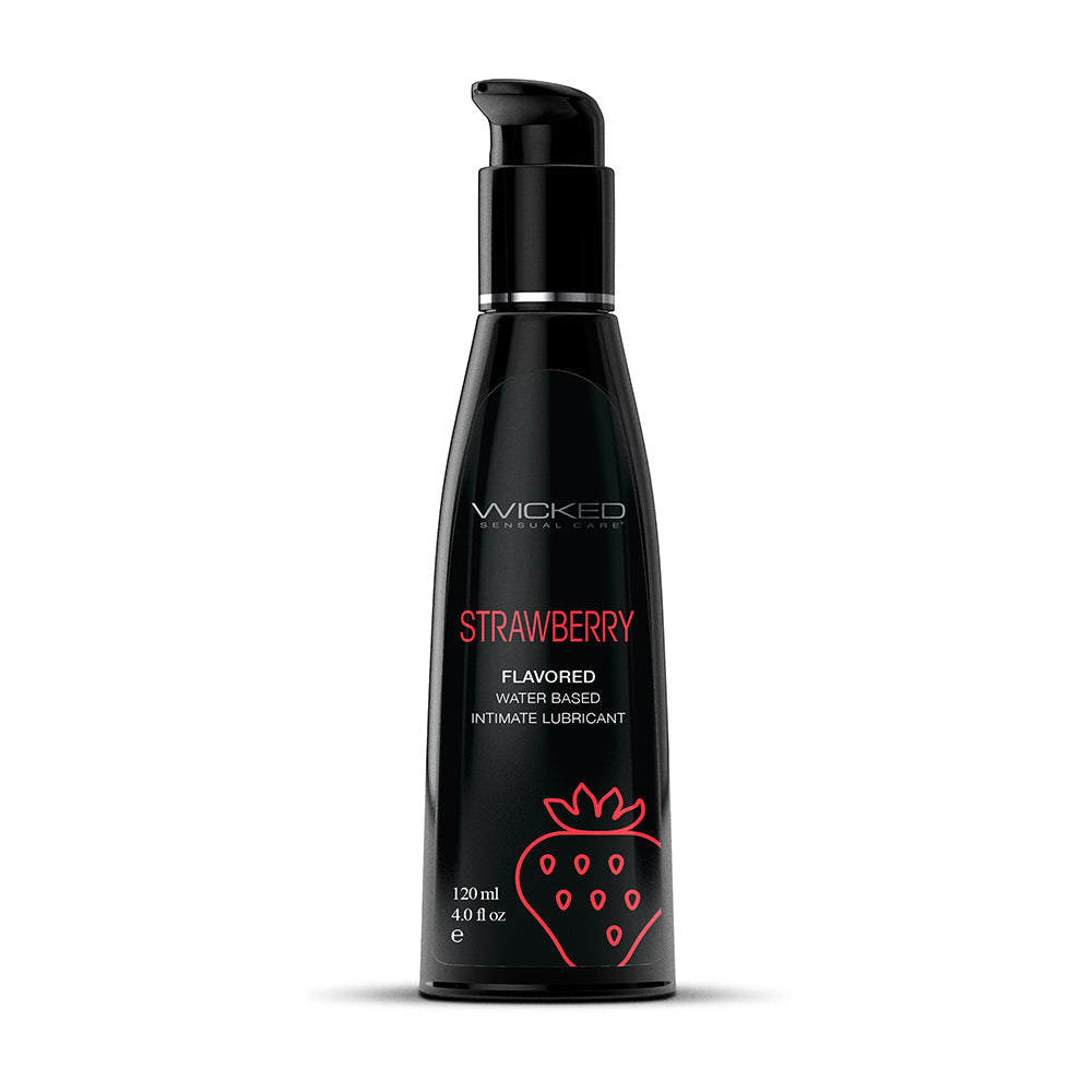 Wicked Aqua Strawberry Water-Based Lubricant 4 oz