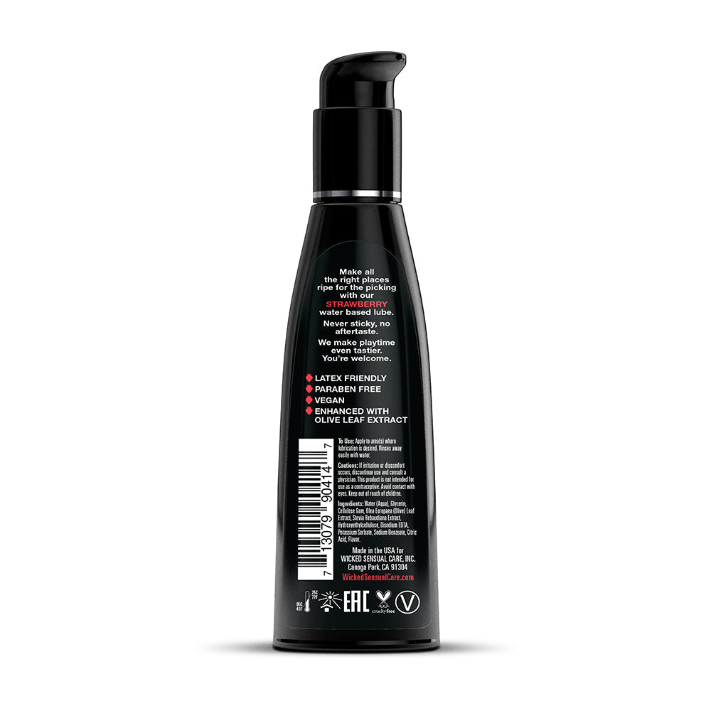 Wicked Aqua Strawberry Water-Based Lubricant 4 oz