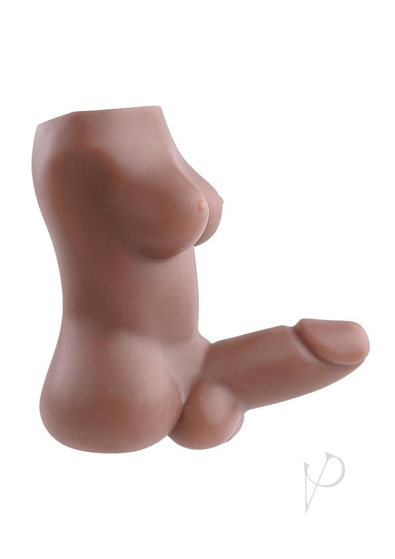 Gender X The Complete Package Full Body Stroker Chocolate, multi-function masturbator for varied sensations.