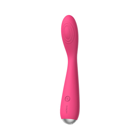 Svakom Iris G-spot Vibrator Plum Red showcasing its soft and ergonomic design for enhanced pleasure.