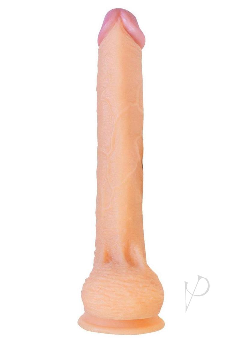 Hero Straight Cock Suction Cup Dildo 11 inch Vanilla with lifelike details and a strong suction cup base.
