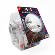 Swiss Navy 4 in 1 Flavored Lubricant 1 oz 50 Count display featuring assorted flavors in a clear package.