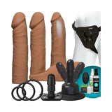 Vac-U-Lock - VIBRATING Dual Density ULTRASKYN Set w/Wireless Remote Caramel