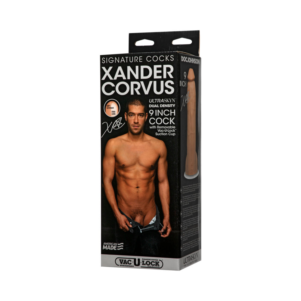 Signature Cocks - Xander Corvus - 9 inches ULTRASKYN Cock w/Removable Vac-U-Lock Suction Cup Vanilla